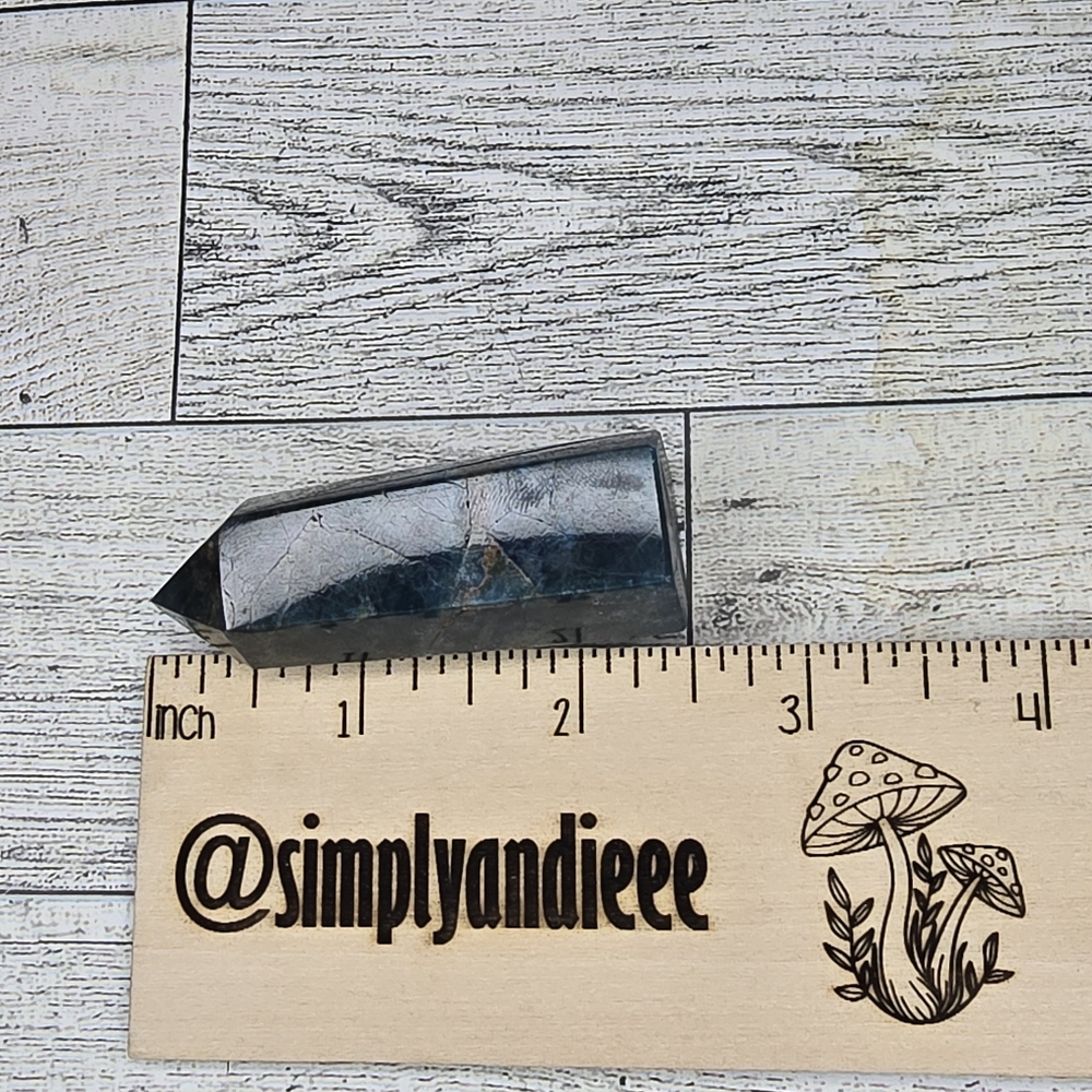 Dark Blue Apatite Crystal Tower - Picture 5 of 5